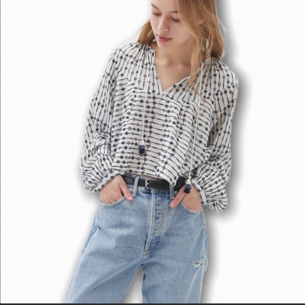 Flowy Embroidered Urban Outfitters Cropped Top